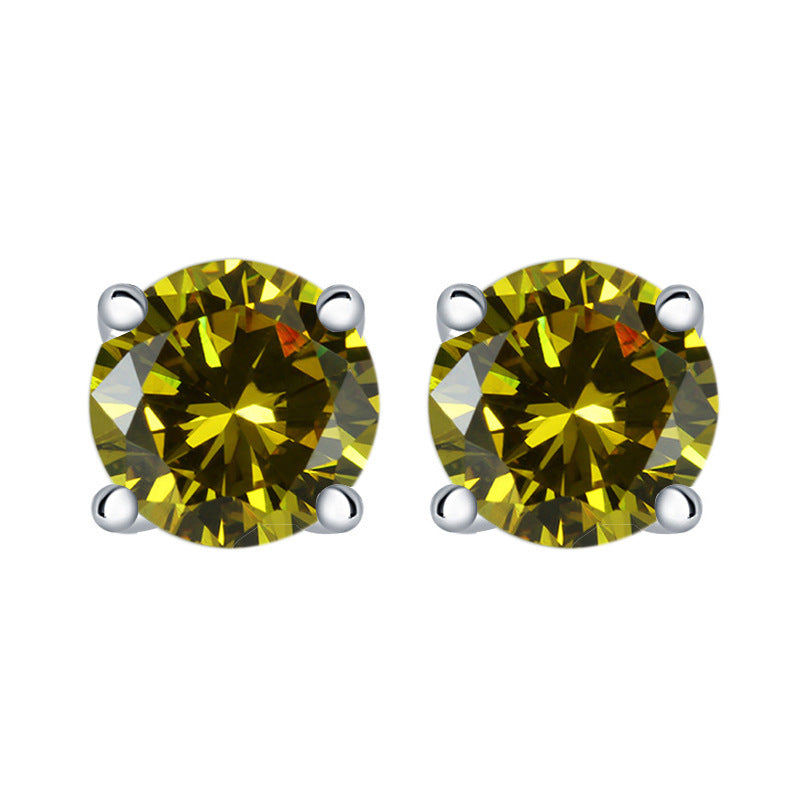 December Birthday Stone Stud Earrings For Women