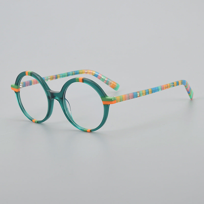 Feminine Oval-shaped Natural Frame Glasses