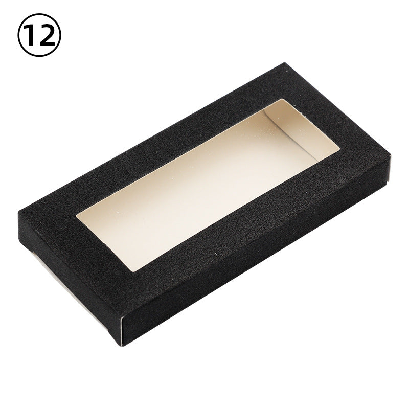 Color Multi-color Optional Packaging Rectangular Window Eyelashes Box Without Support