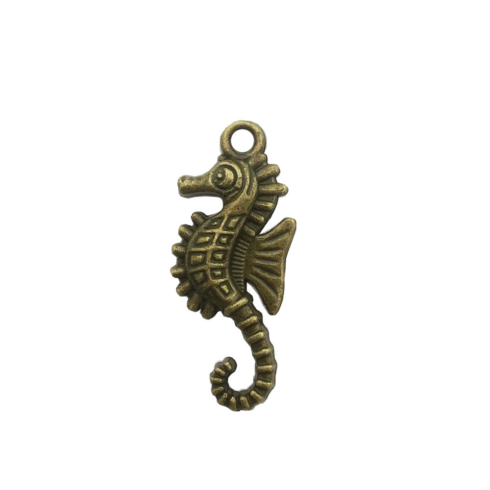 Retro Tibetan Silver Antique Brass Alloy DIY Accessories Marine Turtle Shell Necklace Bracelet Jewelry