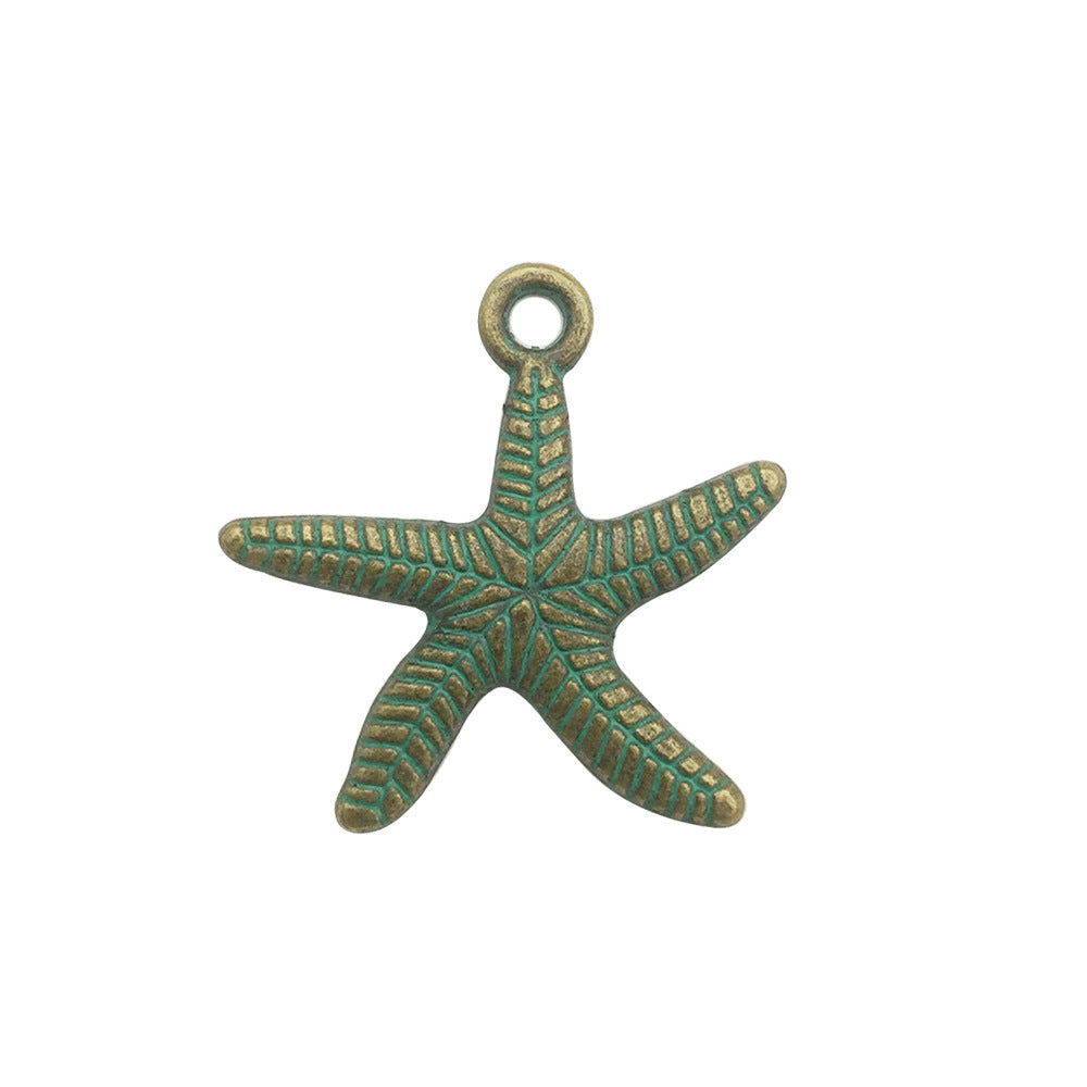 Retro Tibetan Silver Antique Brass Alloy DIY Accessories Marine Turtle Shell Necklace Bracelet Jewelry