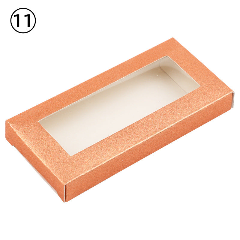 Color Multi-color Optional Packaging Rectangular Window Eyelashes Box Without Support