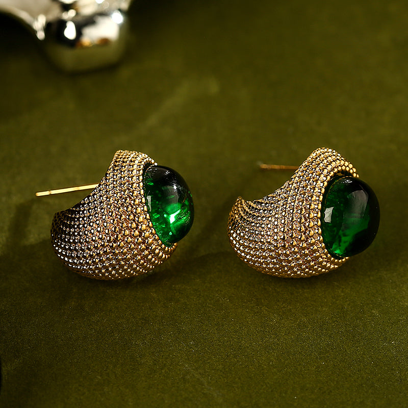 Crystal Silver Pin Earrings Women