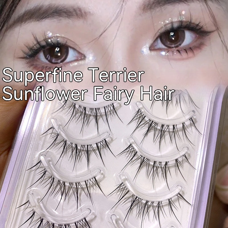M08 False Eyelashes Natural One Piece Whole Little Devil Grafting Transparent Hard Stem Eyelash