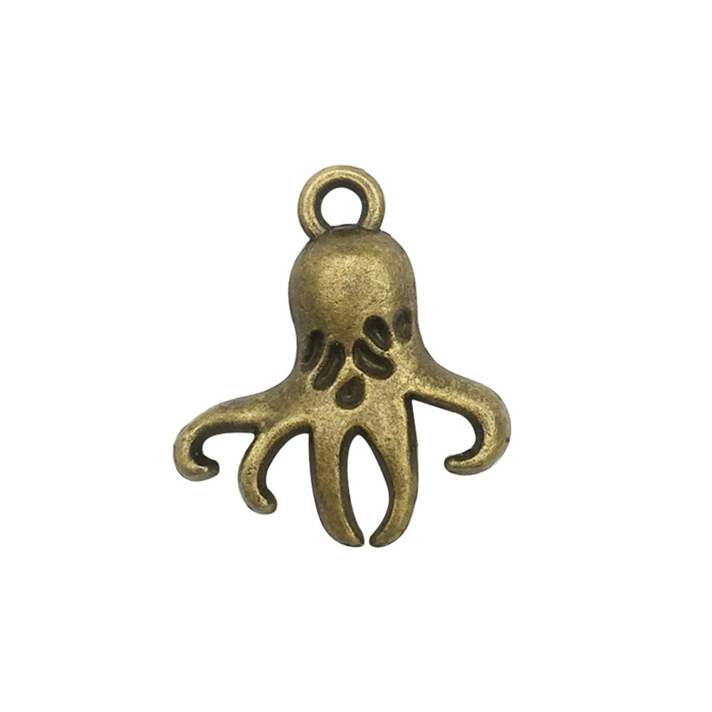 Retro Tibetan Silver Antique Brass Alloy DIY Accessories Marine Turtle Shell Necklace Bracelet Jewelry
