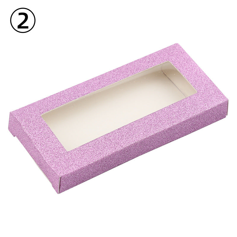 Color Multi-color Optional Packaging Rectangular Window Eyelashes Box Without Support