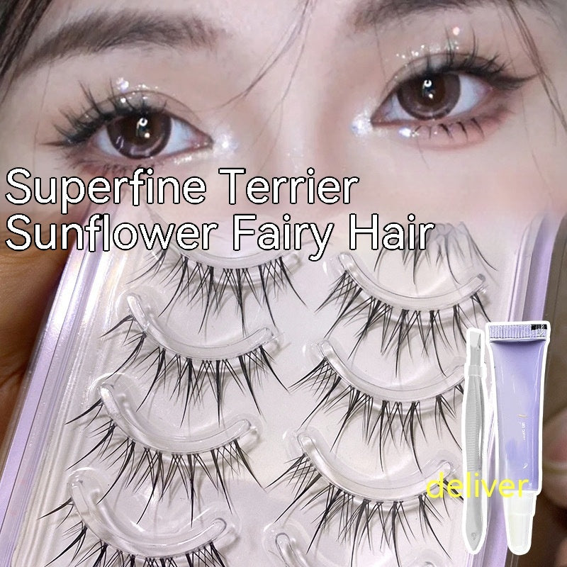 M08 False Eyelashes Natural One Piece Whole Little Devil Grafting Transparent Hard Stem Eyelash