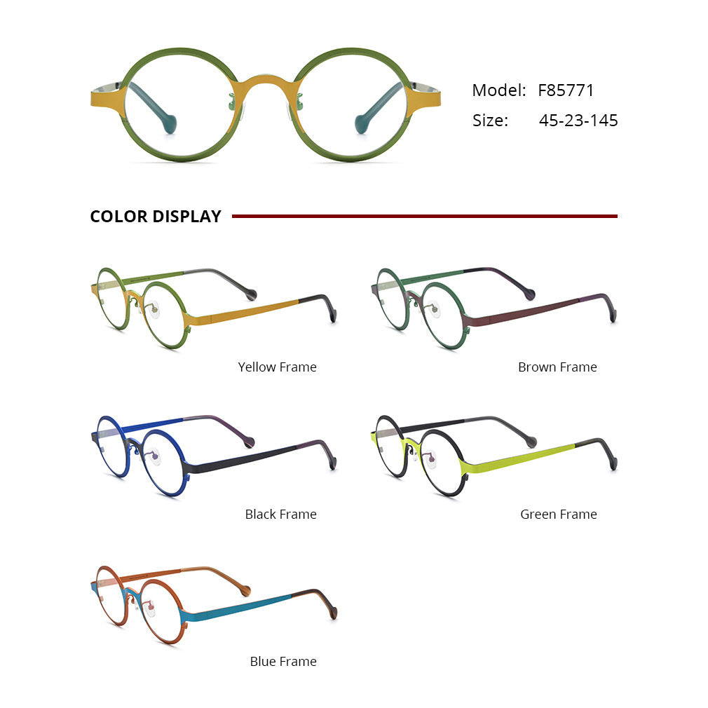 Unisex Vintage Round Versatile Glasses
