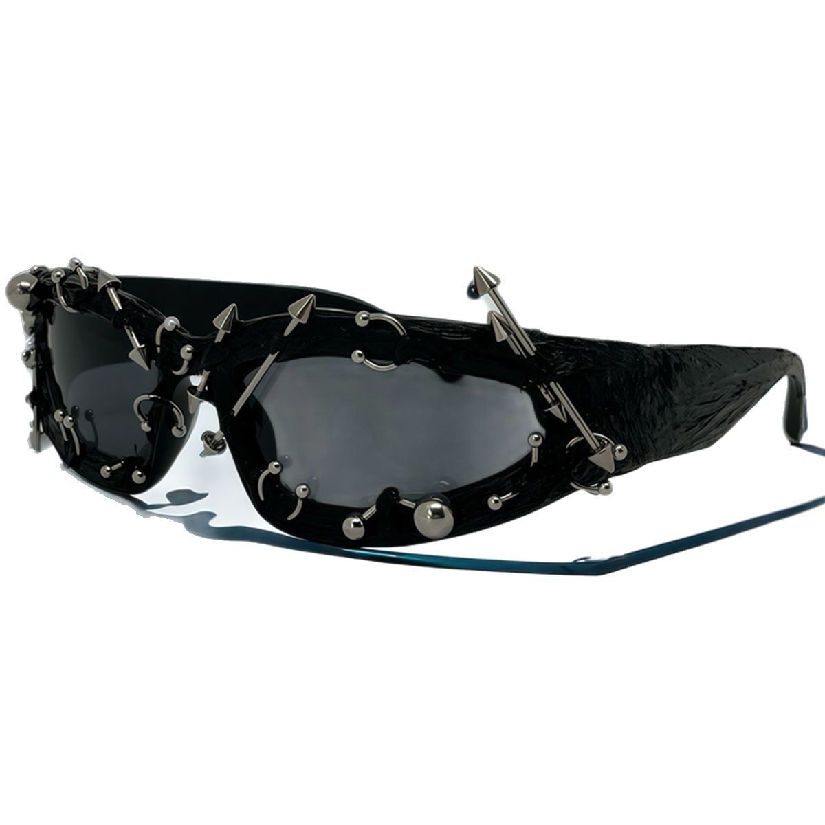 Punk Decorative Rivets Trend Street Snap Glasses