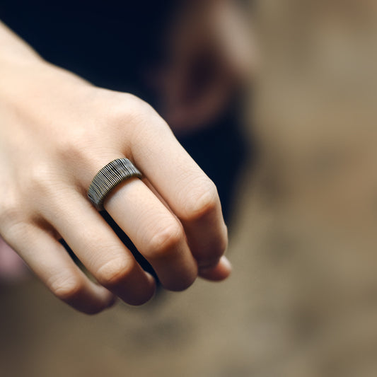 Craft Retro And Old Personality Ring Punk Jewelry Men And Women Trendy Models