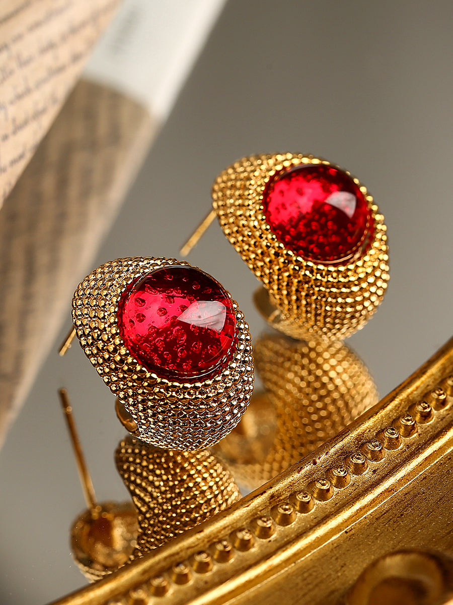 Crystal Silver Pin Earrings Women